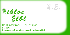 miklos elbl business card